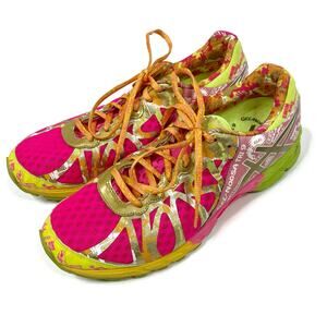 ASICS | Gel Noosa Tri 9 Running Shoe Breast Cancer Pink Yellow Sneaker Womens 12